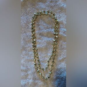 Vintage plastic gold bead necklace